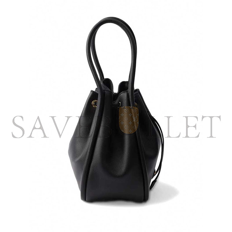 PRADA DARLING LEATHER DRAWSTRING BUCKET BAG 1BE087 (22*21*10.5cm)